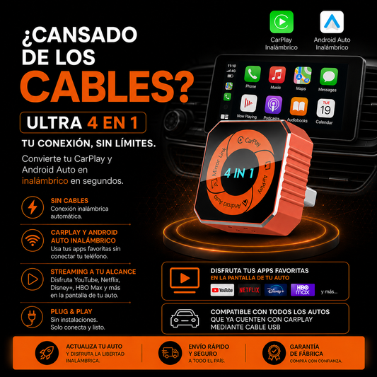 Adaptador Carplay ULTRA 4 en 1